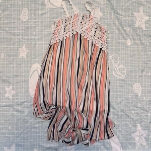 Girls’ long striped Truly Me dress